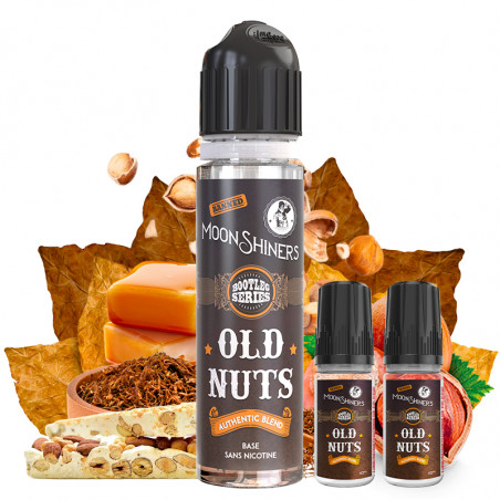 Old Nuts Authentic Blend ( Burley, Karamell, Nougat & Haselnuss) - Bootleg Series by Moonshiners | 50ml "Shortfill 60ml