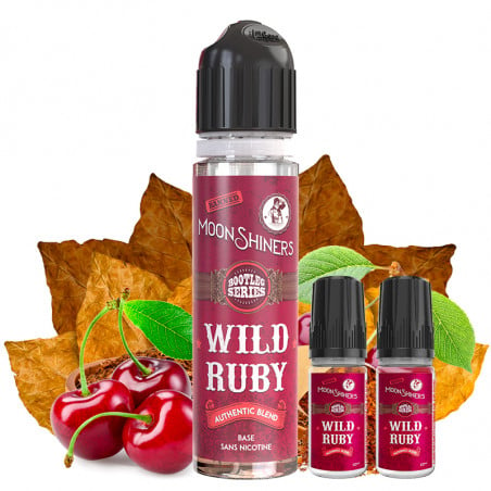 Wild Ruby Authentic Blend ( Kentucky & Kirsche) - Bootleg Series by Moonshiners | 50ml "Shortfill 60ml mit Nikotin"