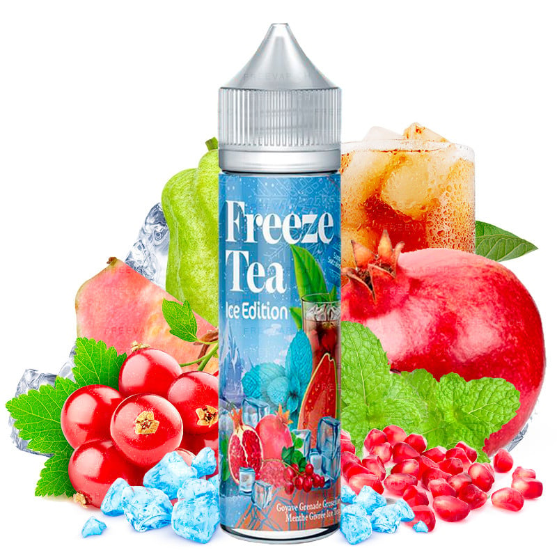 Eliquide goyave grenade menthe givrée ice tea 50ml Freeze tea by made in vape