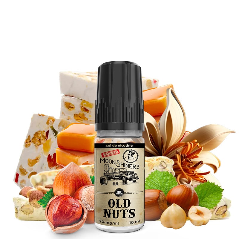 E-liquid Old Nuts (nougat, hazelnut, caramel, vanilla) - Nic salts - Moonshiners 10 ml