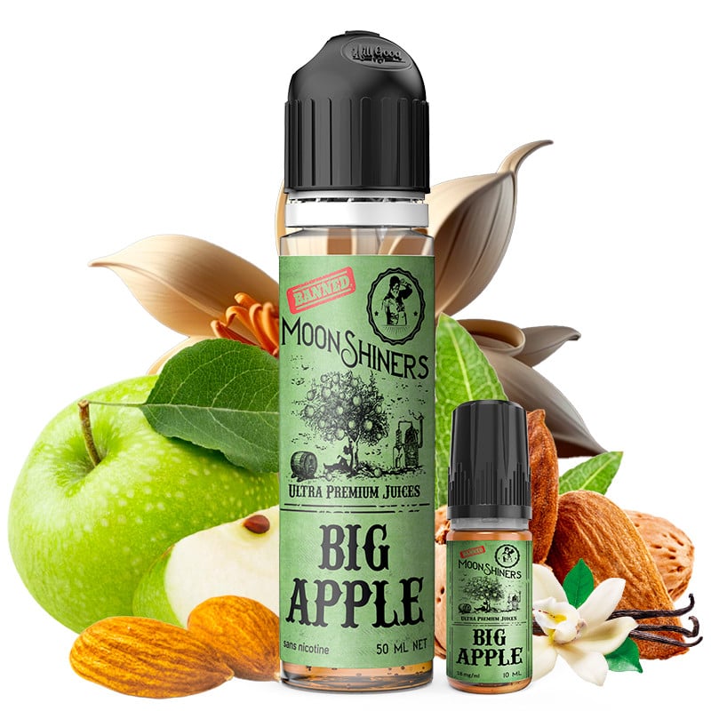 E-liquid Big Apple (applesauce, almond, vanilla) - 3 mg - Moonshiners 60 ml