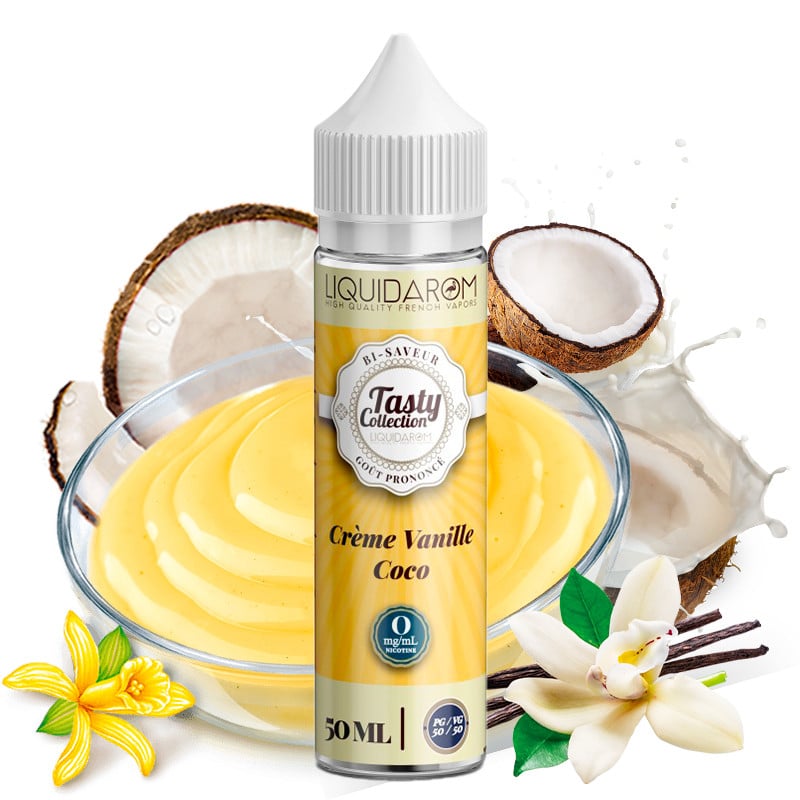 Eliquide crème vanille coco 50ml tasty by liquidarom