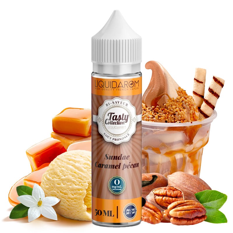 Eliquide sundae caramel pecan 50ml tasty by liquidarom