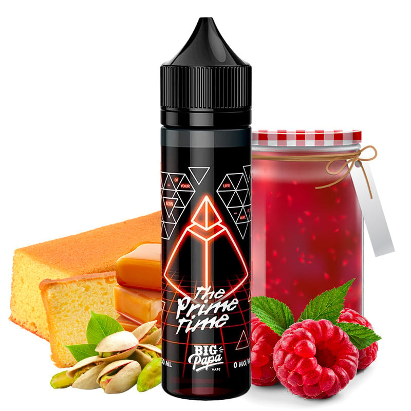 Shortfill Eliquid Big Papa The Prime Time Raspberry Pistachio Cake 50 ml