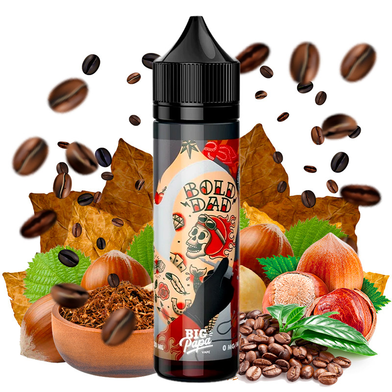 Eliquid Classic blend Coffee Hazelnut flavors Bold Dad Big Papa 50 ml