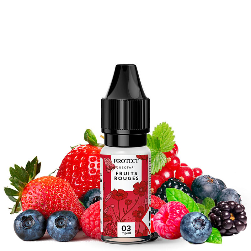 Eliquide Nectar par Protect. Format 10 ml saveur fruits rouges.