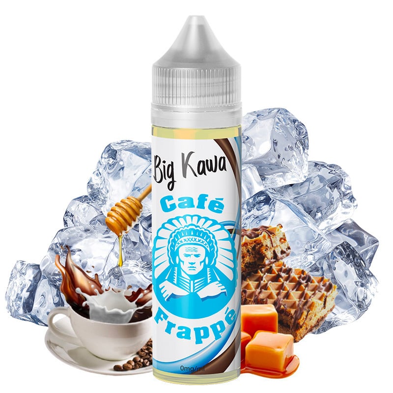 E-Liquid Café Frappé (Kaffee, Milch, Waffel, Haselnuss & Ice) - Big Kawa by  O'Jlab | 50 ml "Shortfill 60 ml"