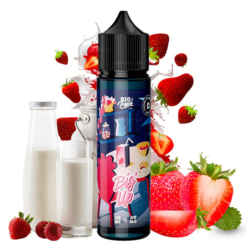 E-liquide goût lait fraise - Big'Up par Big Papa