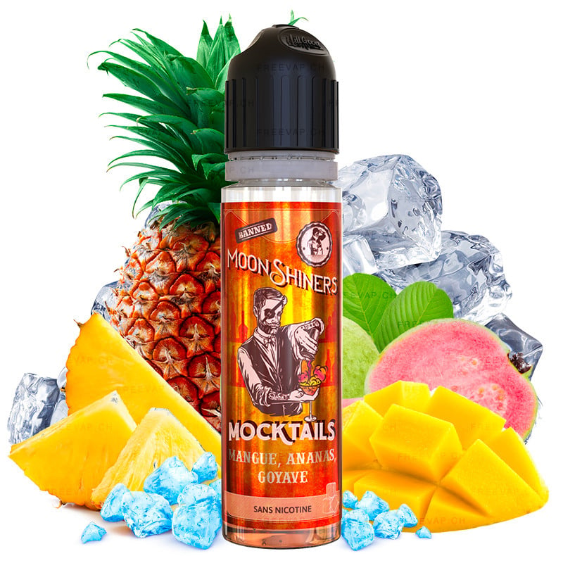 Eliquide 50 ml saveur Mangue Ananas Goyave Fraicheur - Mocktails par Moonshiners