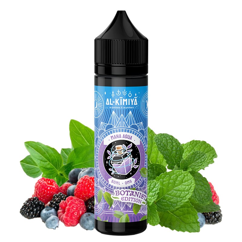 E-Liquid Mana Agua Botanist Edition (Grüne Minze, Basilikum & Waldfrüchte) - Al-Kimiya | 50 ml "Shortfill 70 ml"