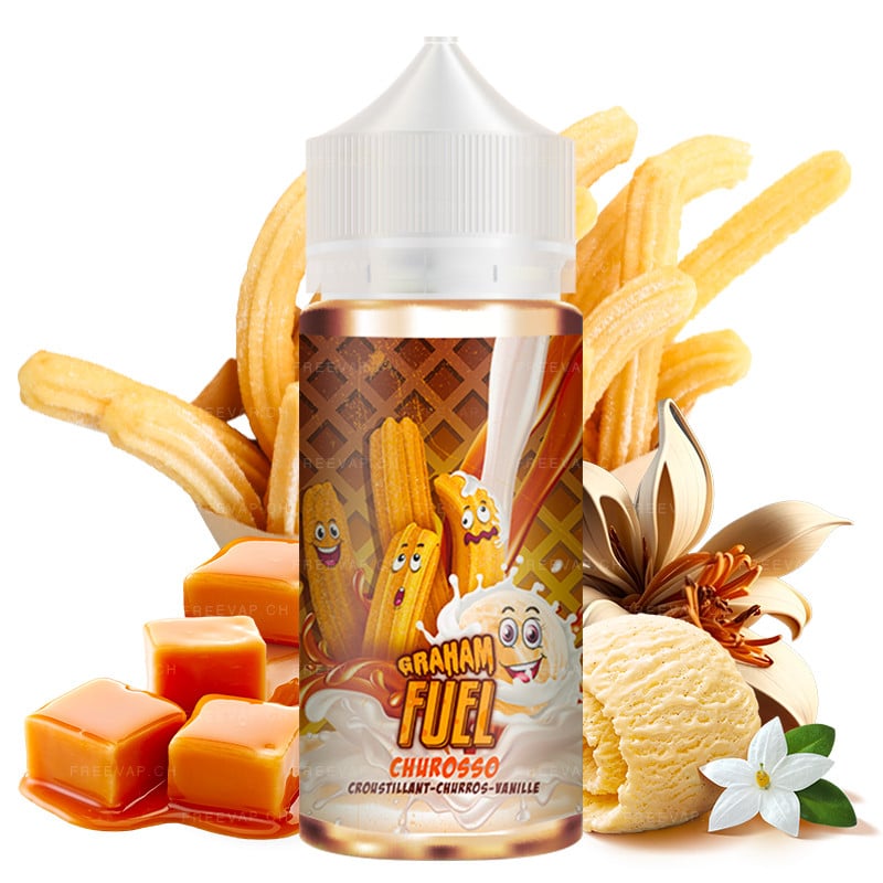 E-Liquid Churosso (Churros, Vanilleeis & Karamell) - Graham Fuel by Maison Fuel | 100 ml "Shortfill 120 ml"