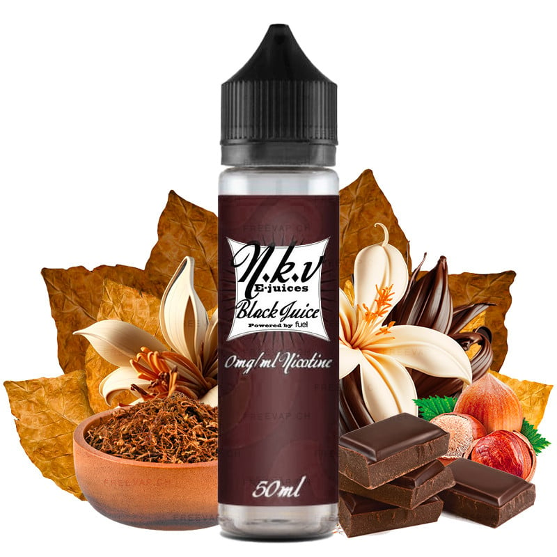 E-Liquid Black Juice (Classic Blend, Schokolade & Vanille) NKV  50 ml Shortfill