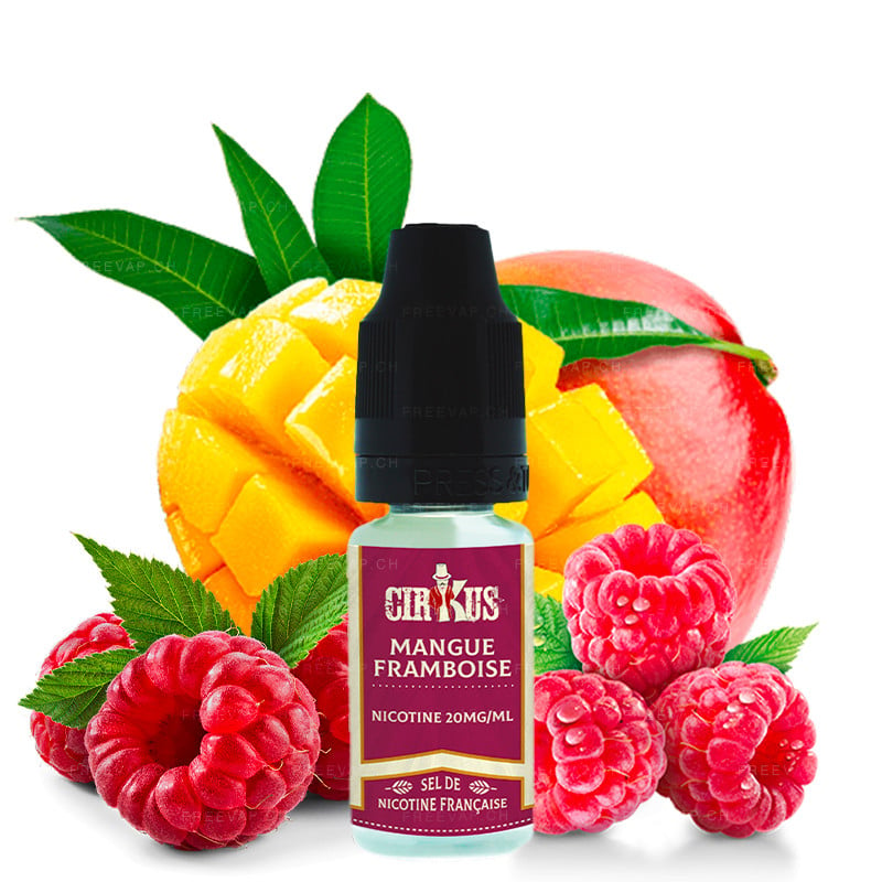 Eliquide sels de nicotine saveur mangue framboise par VDLV