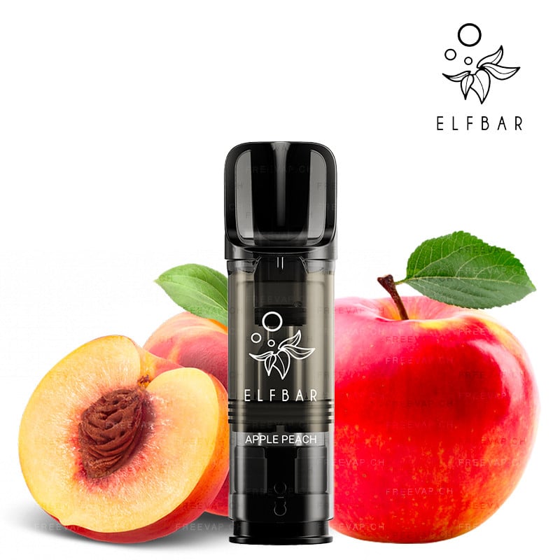 Pack of 2 Elfa Pro cartridges - apple and peach flavour - Elf Bar