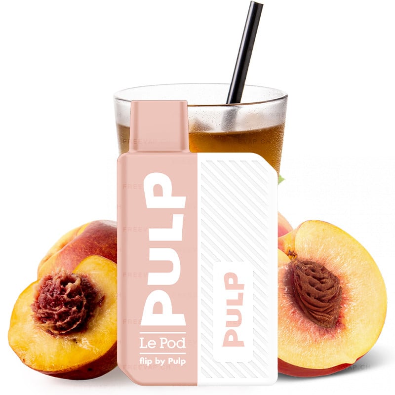 Le Pod Flip By Pulp Starter Kit - Peach Tea 10 mg/ml or 20 mg/ml nicotine salts