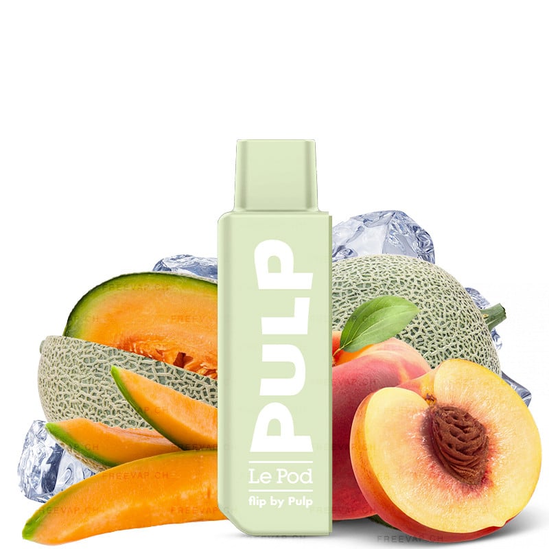 Cartouche Le Pod Flip By Pulp - Pêche Melon Glacé 0mg/ml, 10 mg/ml ou 20 mg/ml de sels de nicotine