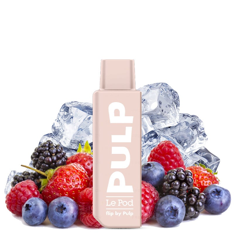 Cartouche Le Pod Flip By Pulp - Fruits Rouges Glacés 0mg/ml, 10 mg/ml ou 20 mg/ml de sels de nicotine