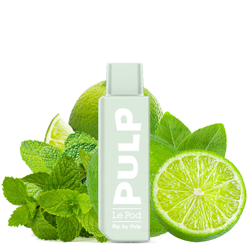 Cartouche Le Pod Flip By Pulp - Citron Vert Menthe 0mg/ml, 10 mg/ml ou 20 mg/ml de sels de nicotine