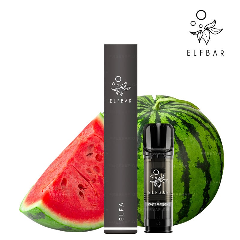 Elfa Pro battery discovery pack + watermelon-flavored cartridge