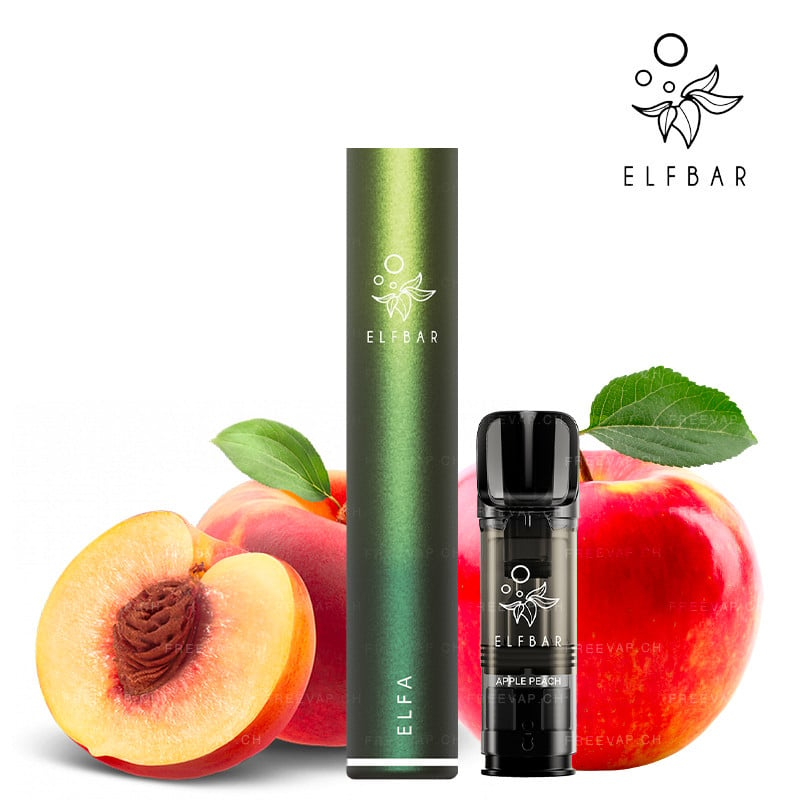 Elfa Pro discovery pack with apple-peach flavor cartridge