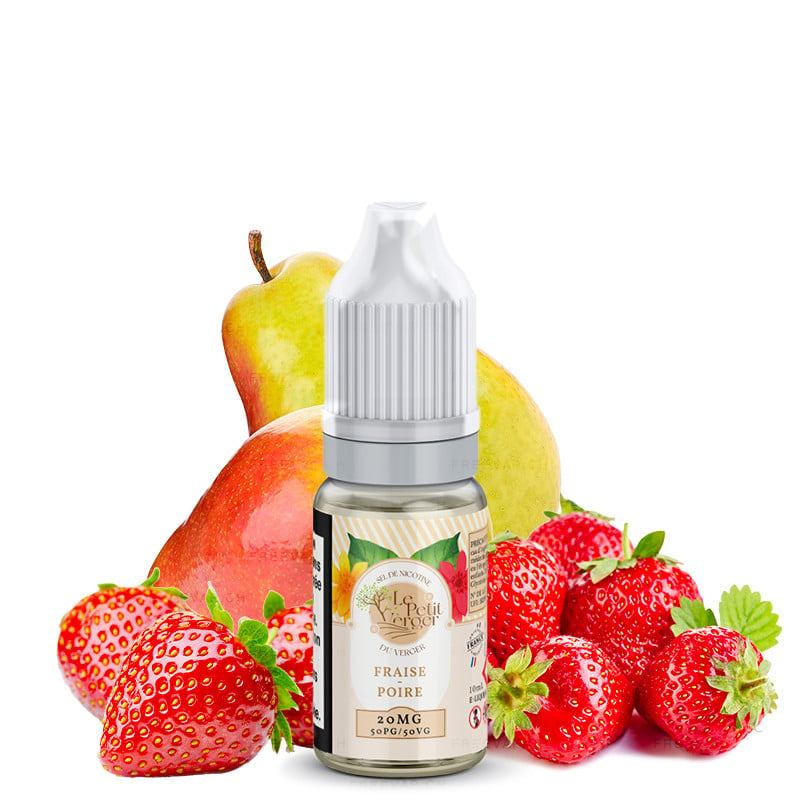 E-liquide Fraise Poire - Sels de nicotine - Le Petit Verger