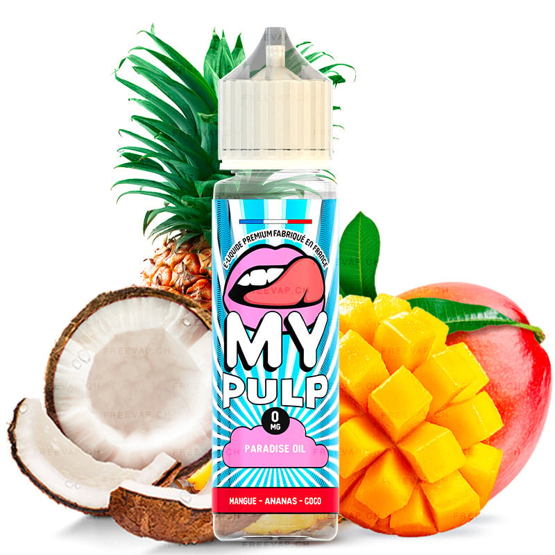 E-Liquide My Pulp Paradise Oil saveur mangue, coco, ananas