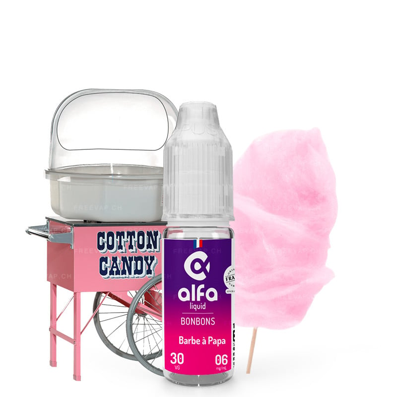 E-Liquide Barbe à Papa - Bonbons - Alfa | 10 ml