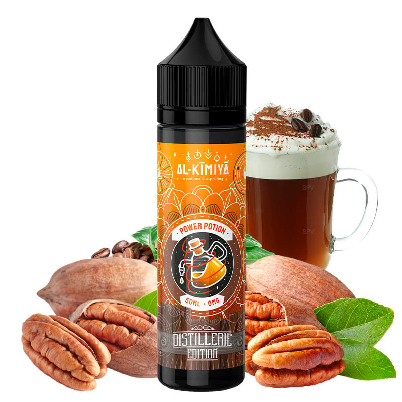 E-liquide Power Potion (Distillerie Edition) saveur crème de whisky, expresso et noix de pécan