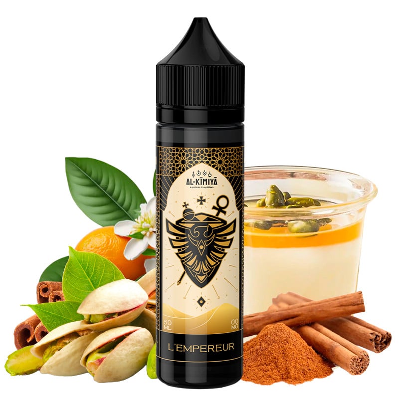 E-liquide L'Empereur saveur flan libanais, pistache et cannelle