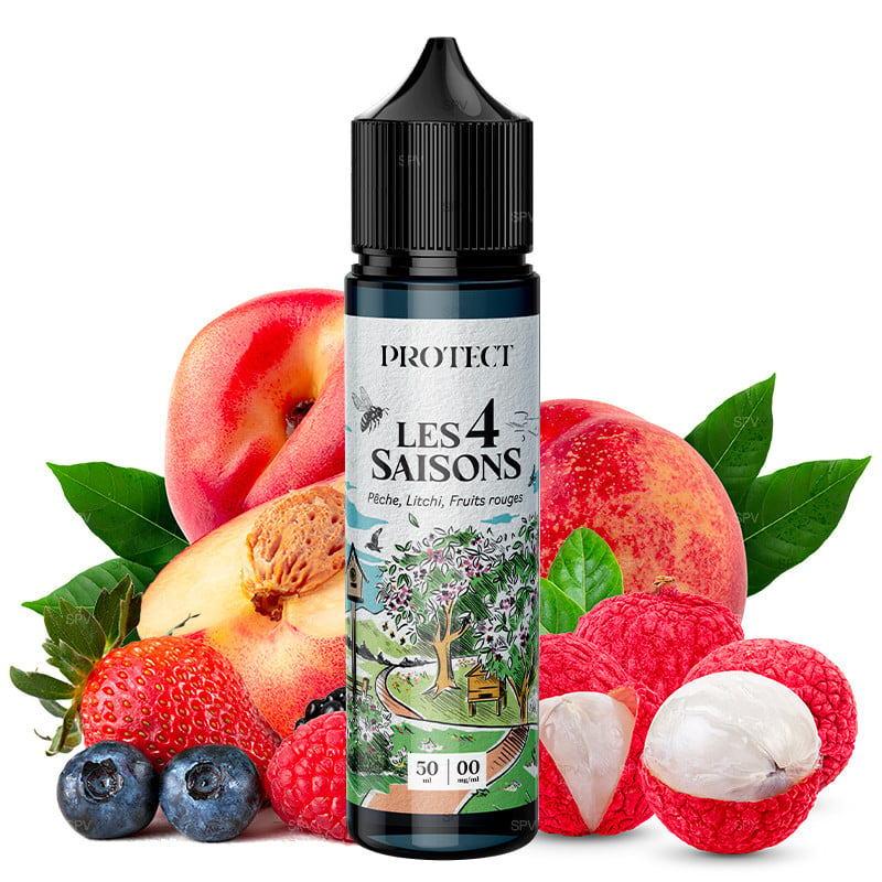 E-liquide Pêche Litchi Fruits Rouges - Printemps - Les 4 Saisons by Protect