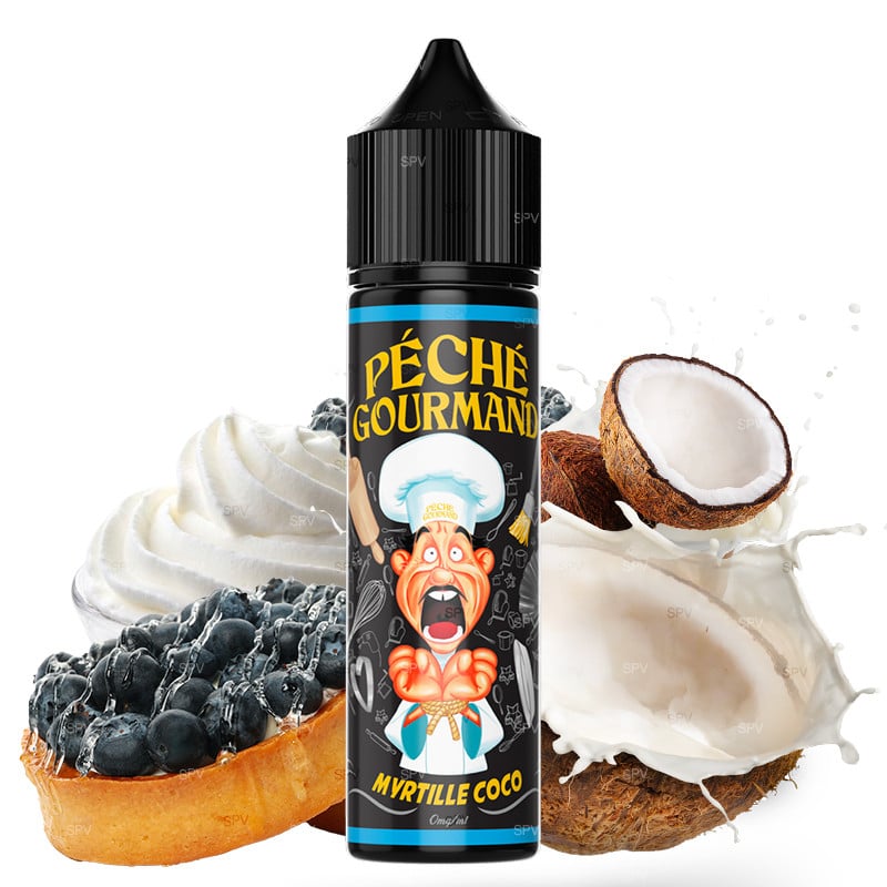 50 ml E-liquid Myrtille Coco (Heidelbeere, Kokos) - Péché Gourmand by O-Jlab