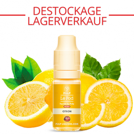 DESTOCKAGE : Citron - Sels de nicotine - Le POD by Pulp | 10 ml - 0 mg