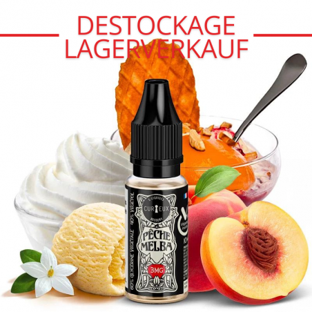 LAGERVERKAUF : Pfirsich Melba - Edition Dessert by Curieux | 10ml - 3 mg