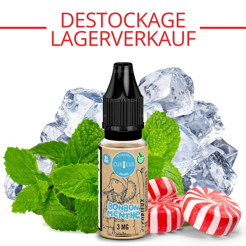 LAGERVERKAUF : Natural Minzbonbon - Édition Natural by Curieux | 10ml - 3 mg