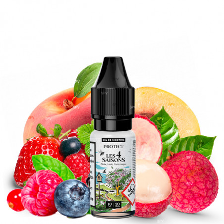 Pfirsich Litschi Rote Früchte (Nikotinsalze) - Frühling - Les 4 Saisons by Protect | 10ml