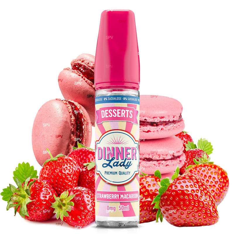 E-liquid Strawberry Macaroon - Shortfill Format - Dinner Lady