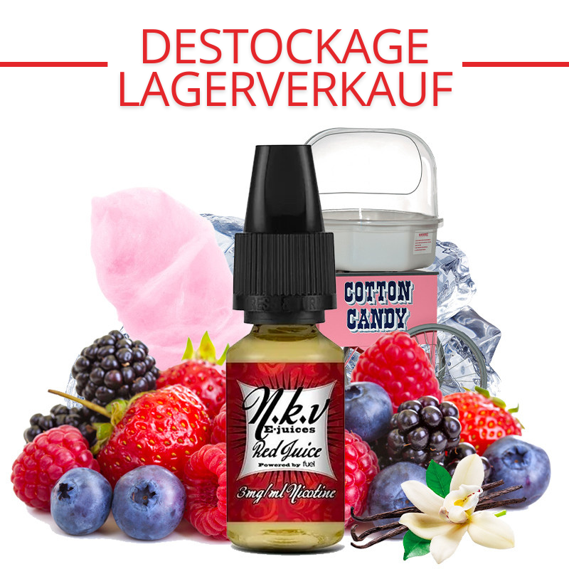 E-liquid Red Juice (red fruits, vanilla cotton candy, freshness) - NKV 10 ml