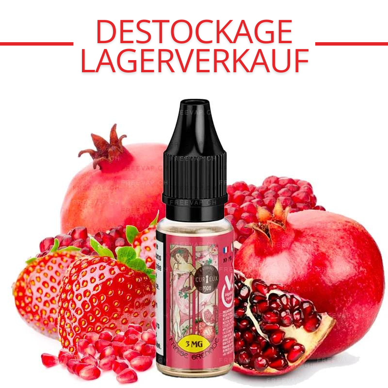 CLEARANCE : Strawberry Pomegranate - Édition 1900 by Curieux | 10ml - 3 mg