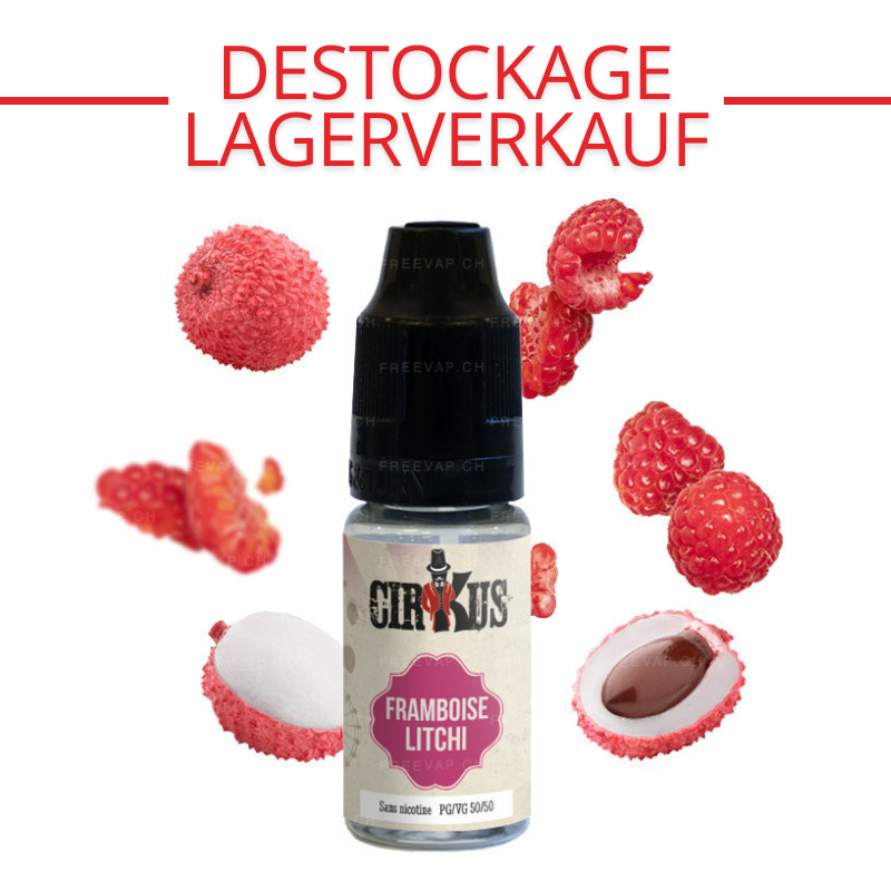 Eliquide 10 ml Cirkus saveur Framboise Litchi