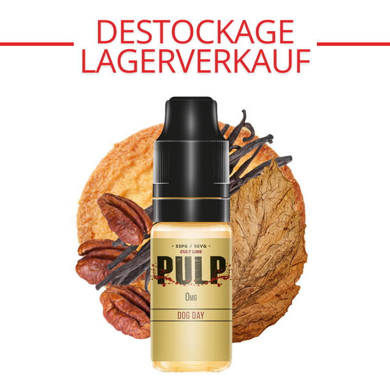 E-Liquide Dog Day (tabac, vanille et biscuit) - Cult Line by Pulp 10ml