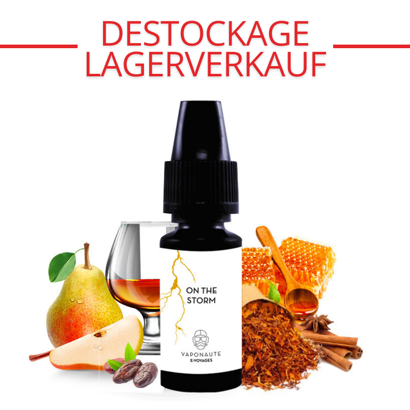 E-liquide On The Storm saveurs cognac, tabac blond, cacao, miel, cannelle et badiane - Vaponaute