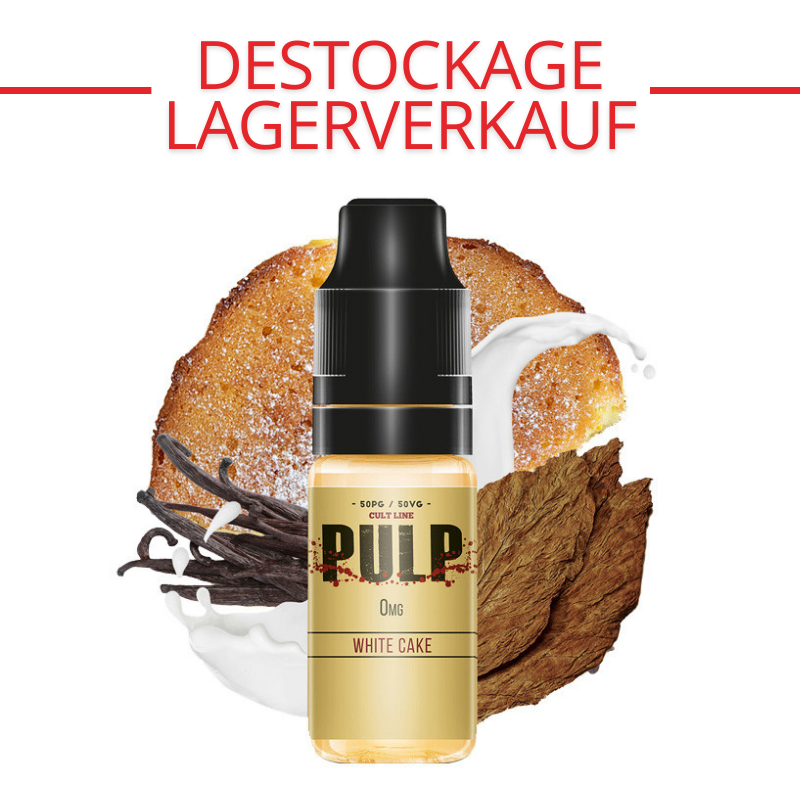 E-liquide White Cake (gâteau vanille, crème, génoise) - Cult Line by Pulp 10ml