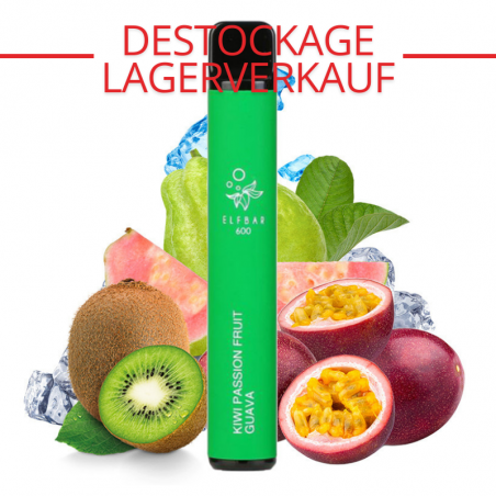 Einweg Vape-Pen Elf Bar 600 Kiwi Passion Guava (Kiwi, Guave, Passionsfrucht) - Elf bar