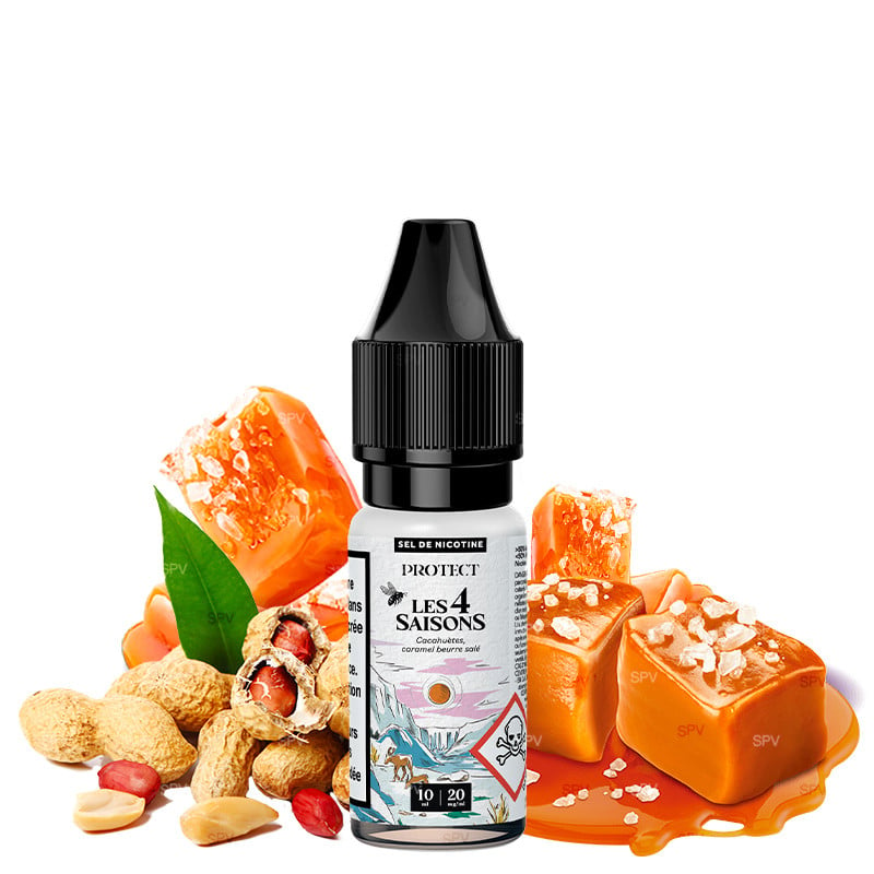 E-liquid Erdnuss gesalzenes Butter-Karamell (Nikotinsalze) - Winter - Les 4 Saisons by Protect