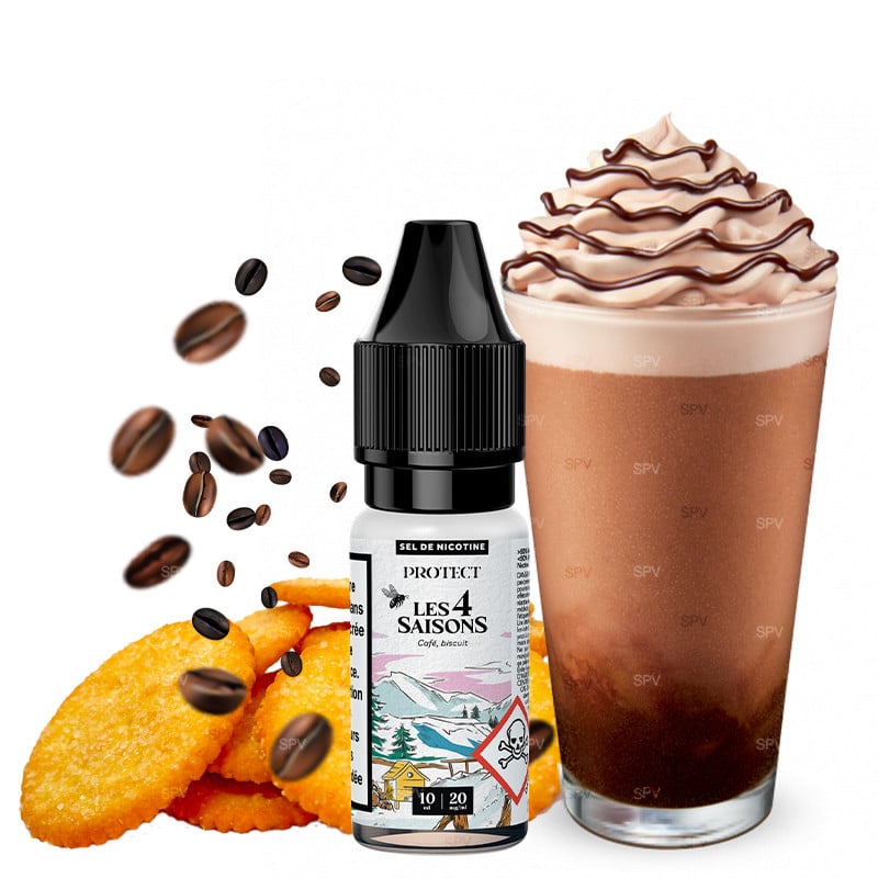 E-liquide Café Biscuit (Sels de nicotine) - Hiver - Les 4 Saisons by Protect