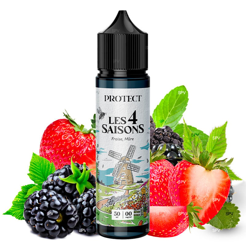 E-liquide Fraise Mûre - Printemps - Les 4 Saisons by Protect | 50 ml in 75 ml