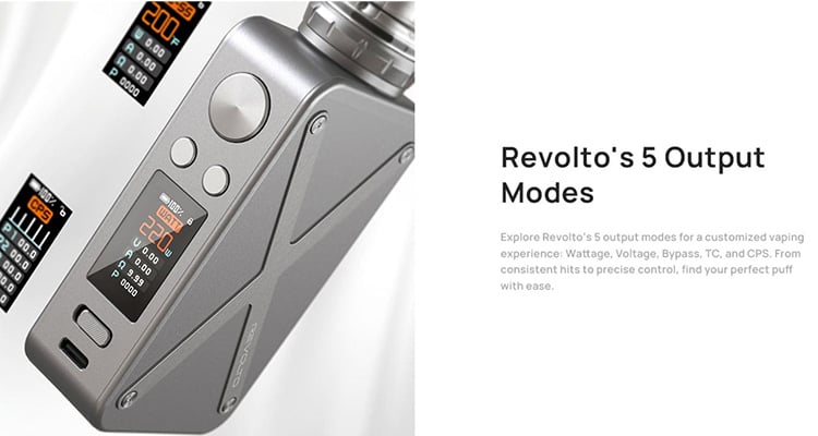 modes de vape box revolto