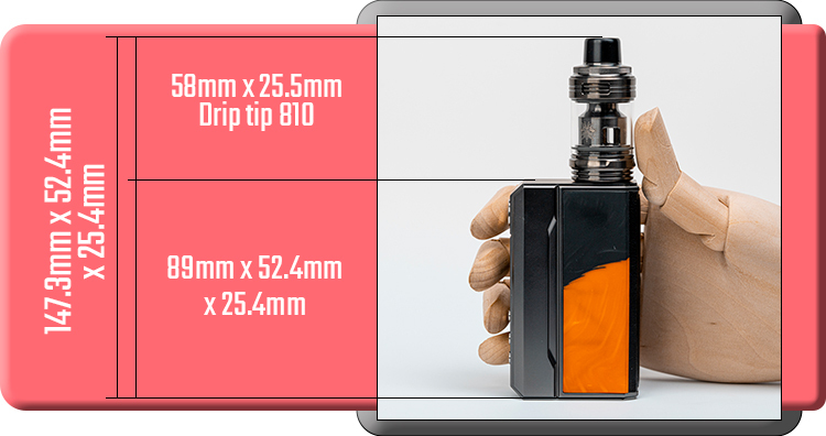 Dimensions du kit Drag 4 Voopoo